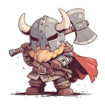 chibi knight viking