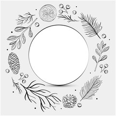 Natural Elements sketch vector background