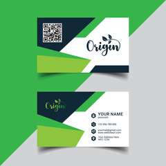 minimalist business card design template, Organic business card editable vector illustration.