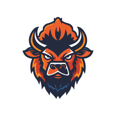 Bison Head Mascot Vector for Esports Team Logo