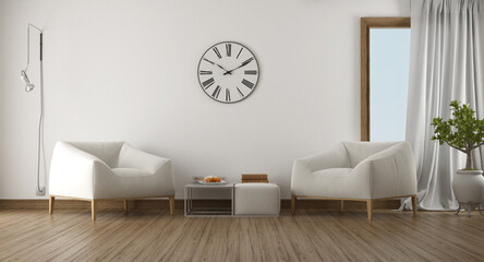 Modern living room interior with elegant furniture