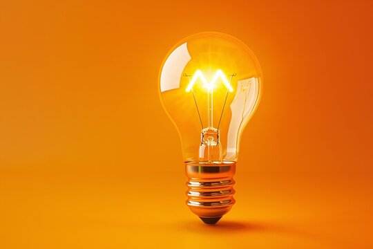 a light bulb with a glowing light