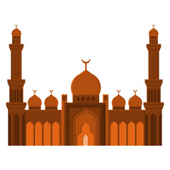 Magnificent and Large Mosque Vector Design.