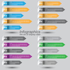 Collection infographic template for modern data visualization and ranking and statistics.