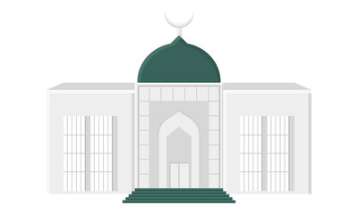 Large and Beautiful Mosque Design Vector.