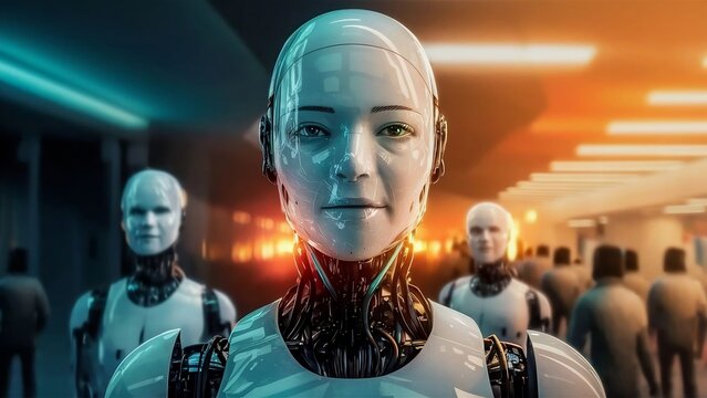 Create a short film script set in a world where advanced robots have become indistinguishable from humans. Explore the concepts of identity, awareness, and the blurred barriers between man and machine