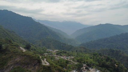 Obraz premium The landscape and mountain of himalayas of arunachal pradesh in India.