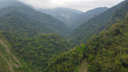 Obraz premium The landscape and mountain of himalayas of arunachal pradesh in India.