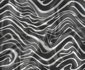 Abstract silk cloth background with a waxy pattern in black and white