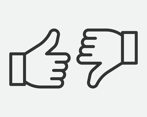 Hand Gesture Icon Line Simple Trendy Design.