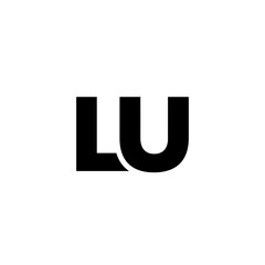 Letter L and U, LU logo design template. Minimal monogram initial based logotype.