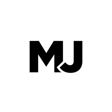 Letter M and J, MJ logo design template. Minimal monogram initial based logotype.