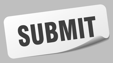 submit sticker. submit label