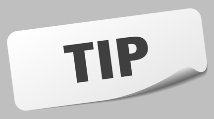 tip sticker. tip label