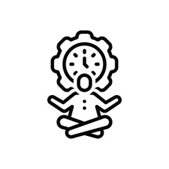 Black line icon for flexible hour