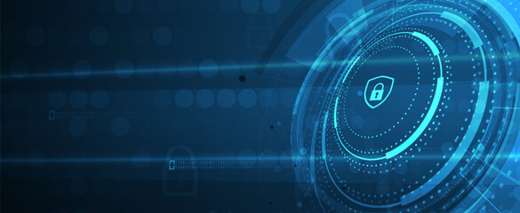 Cyber security and information or network protection. Future cyber technology web services for business and internet project