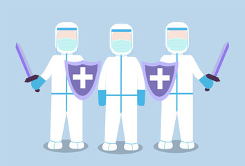 medical fight, medical war, fight against viruses and diseases