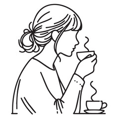 girl with a cup of tea