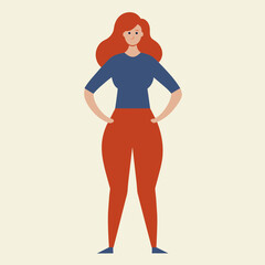 Iconic Female Empowerment: Minimal Vector Illustration