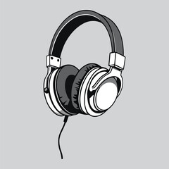 vector isolated of headphone