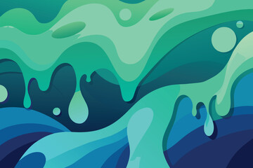 Fototapeta na wymiar Abstract art teal blue green gradient paint background with liquid fluid grunge texture Background