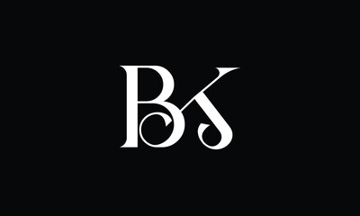 BK, KB, B, K, Abstract Letters Logo Monogram