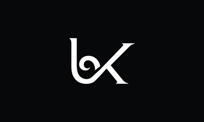 BK, KB, B, K, Abstract Letters Logo Monogram