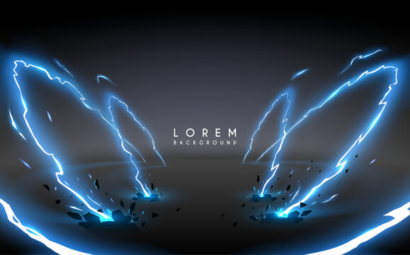 Lightnings hits effect on ground