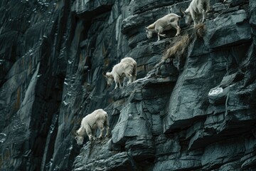 The Steadfast Trek of Mountain Goats