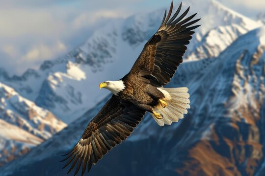 The Noble Flight of a Bald Eagle