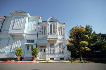 Fototapeta premium Traditional wooden architecture of Prince Islands near Istanbul city, Turkey