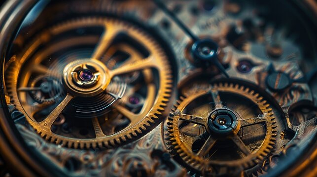 Vintage pocket watch, evoking nostalgia and timeless elegance with its intricate craftsmanship.