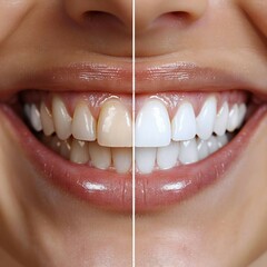 transformative Teeth Whitening, Before and After Visuals Showcase Radiant Smiles in Cosmetic Dentistry
