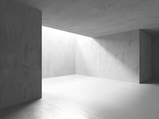 Obraz premium Grungy room with concrete walls. Old stone interior