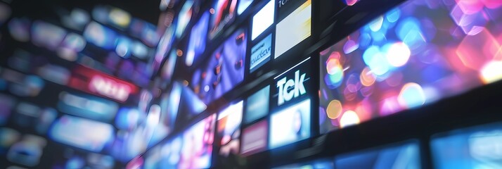 TV等メディアで流れるニュース映像の抽象的イメージ