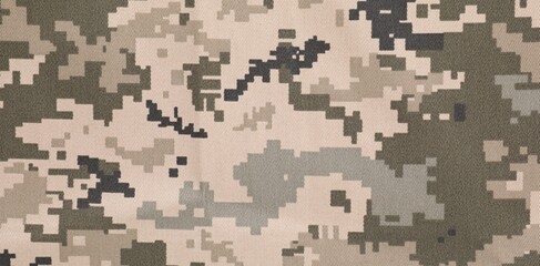 Texture of camouflage fabric as background, top view