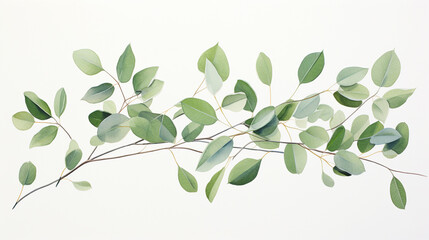 Green eucalyptus leaves create a serene frame nature. Seamless botanical watercolor illustration of eucalyptus branches with green and blue leaves, perfect for elegant designs.