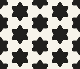 Vector seamless pattern. Repeating geometric elements. Stylish monochrome background design.