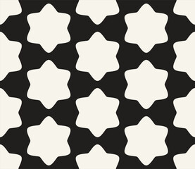 Vector seamless pattern. Repeating geometric elements. Stylish monochrome background design.