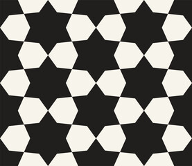 Vector seamless pattern. Repeating geometric elements. Stylish monochrome background design.