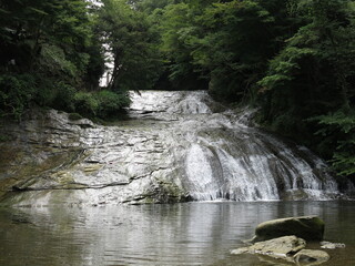 千葉県大多喜町の養老渓谷にある粟又の滝（養老の滝）