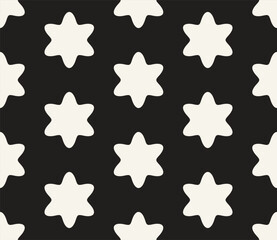 Vector seamless pattern. Repeating geometric elements. Stylish monochrome background design.