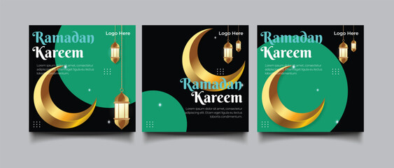 Ramadan kareem traditional Islamic festival religious social media banner