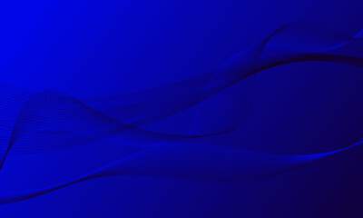 blue business lines wave curves with smooth gradient abstract background