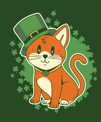 Cute Cat St Patricks Day T-shirt