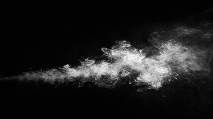 Fototapeta na wymiar smoke in the dark, unicolor black background