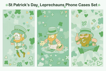 St Patrick’s Day Leprechauns Phone Cases Set