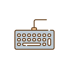 Keyboard vector icon.  Computer keyboard icon.