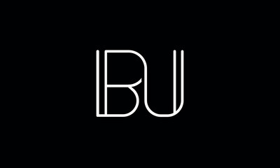 BU, UB, B, U, Abstract Letters Logo monogram