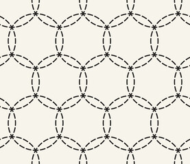 Fototapeta premium Vector seamless pattern. Repeating geometric elements. Stylish monochrome background design.